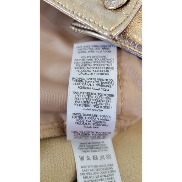 Never Fully Dressed Gold Vegan Leather Trouser - Picture 4 of 6